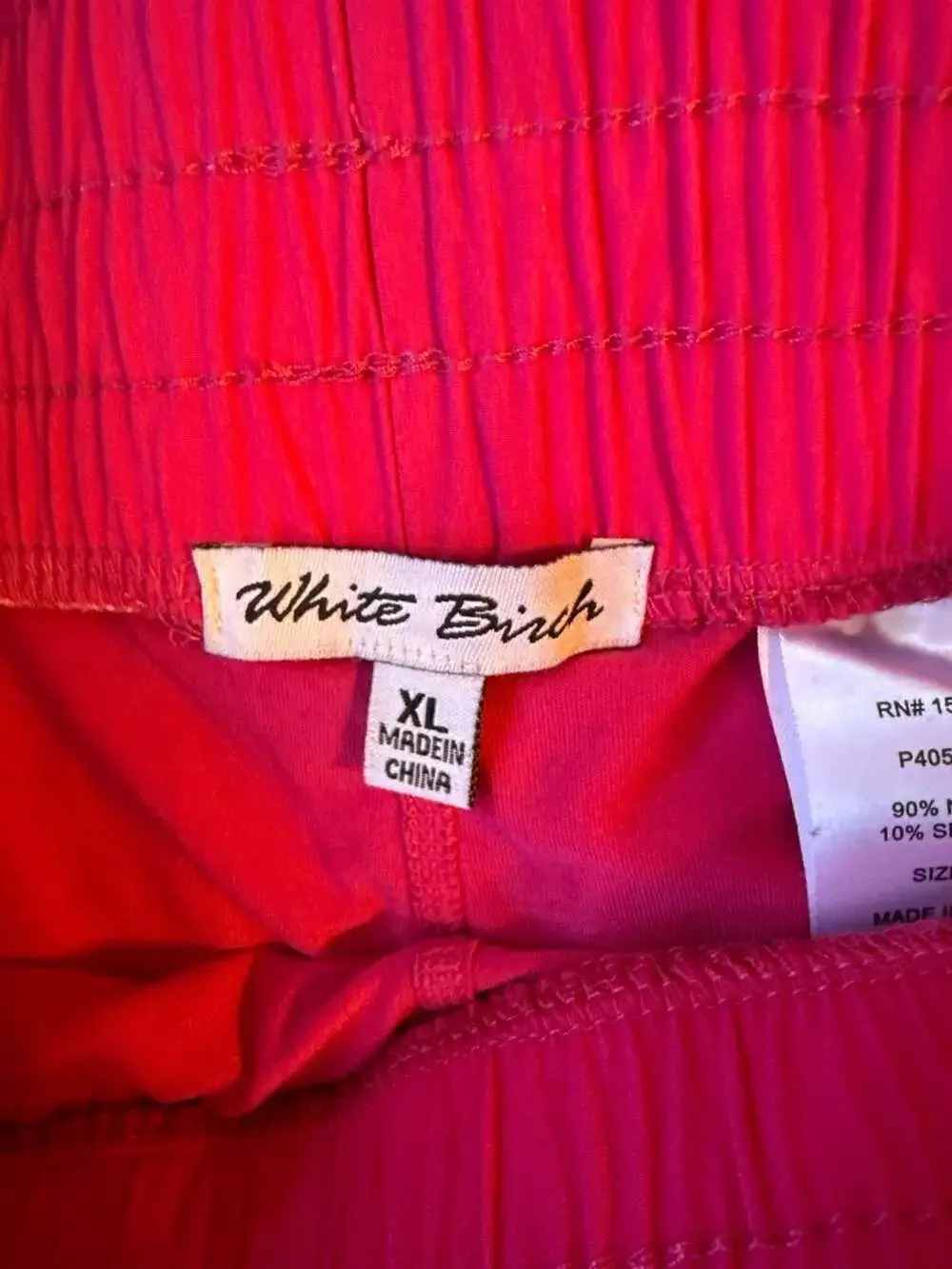 White Birch Neon Pink High Waisted Athletic Running Shorts Size XL